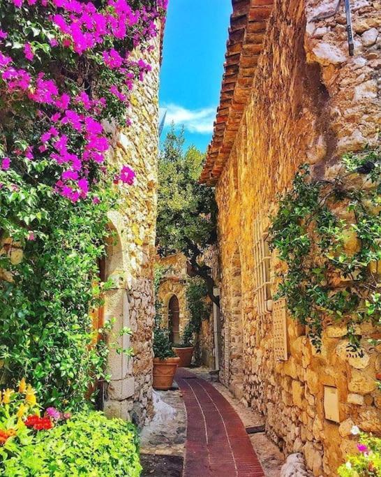 Studio Au Calme, Avec Terrasse Et Parking A Eze Village ภายนอก รูปภาพ