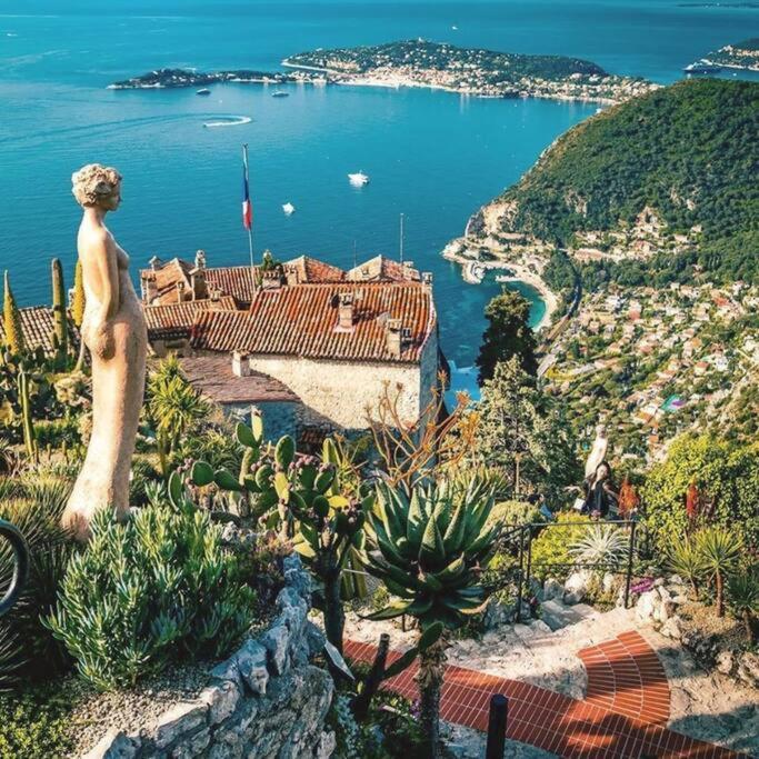 Studio Au Calme, Avec Terrasse Et Parking A Eze Village ภายนอก รูปภาพ